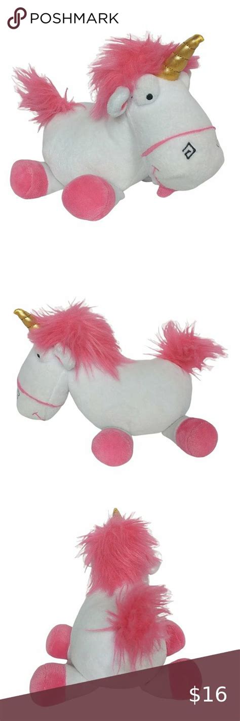 Despicable Me Agnes White Fluffy Unicorn Fantasy Plush Stuffed Animal 7.5" | Plush stuffed ...