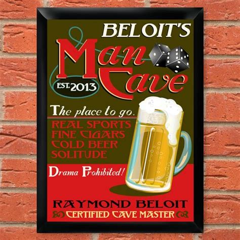 Personalized Man-Cave Bar Sign | Personalized man cave signs, Man cave ...