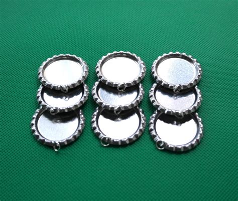 400pcs Silver Flattened Bottle Caps With 6MM Split Ring for Pendants DIY Crafts,bottlecaps ...