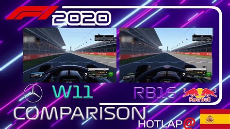 F1 2020 - Mercedes W11 vs Red Bull RB16 Hotlap Comparison @ Spanish GP - YouTube