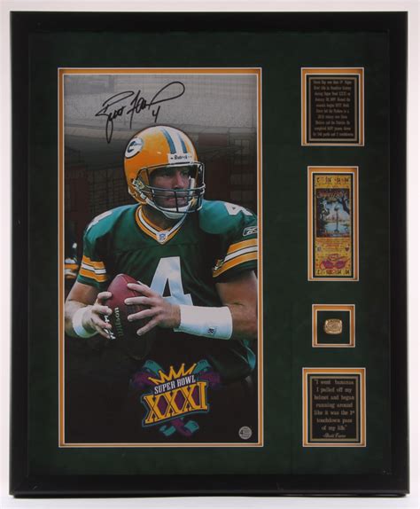 Brett Favre Signed Packers "Super Bowl XXXI" 24.5x29.75 Custom Framed ...