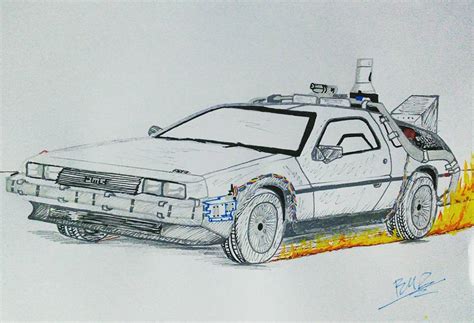 How To Draw The Delorean Time Machine | Images and Photos finder