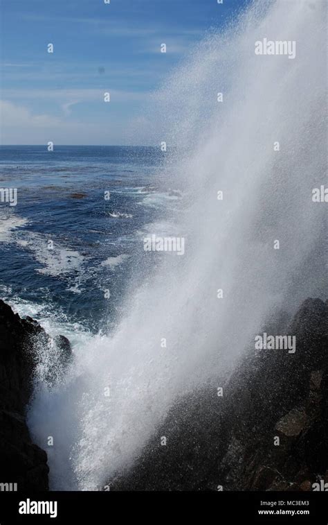 La Bufadora blowhole near Ensenada is an amazing natural marine geyser that is capable of ...