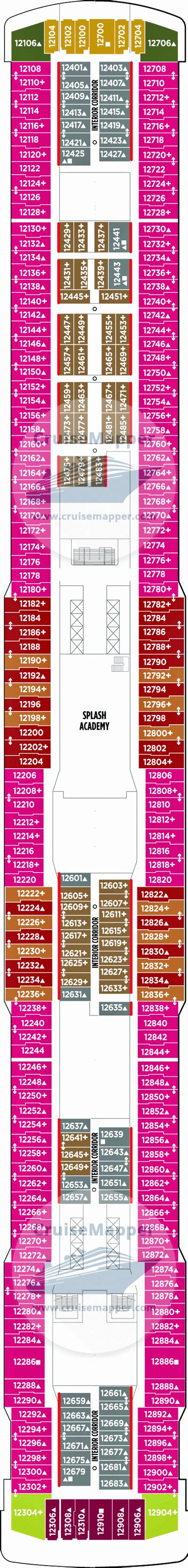 Norwegian Breakaway deck 12 plan | CruiseMapper