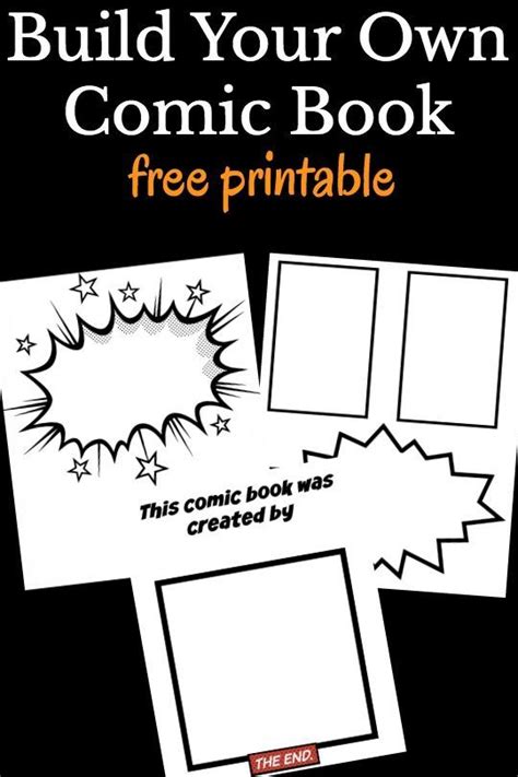 Cool Comic Book Templates for Kids | Comic book template, Book template ...