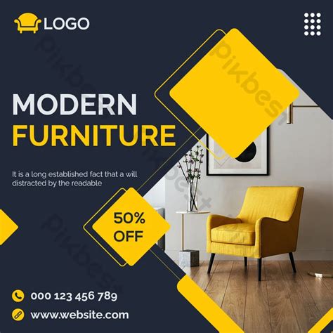 Amazing Modern Furniture Sale Banner For Social Media | PSD Free ...