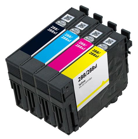 4 Pack Remanfactured Epson 288XL Ink Cartridge-1366273