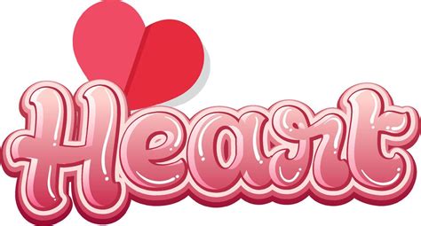 Heart word logo with folded heart 5240048 Vector Art at Vecteezy