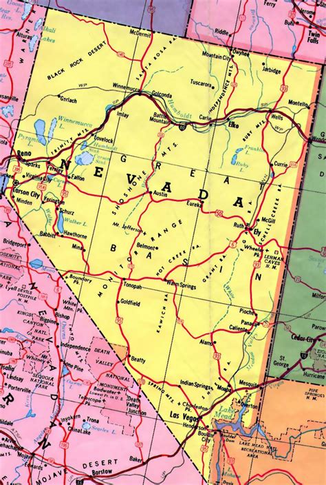 Highways map of Nevada state | Nevada state | USA | Maps of the USA | Maps collection of the ...