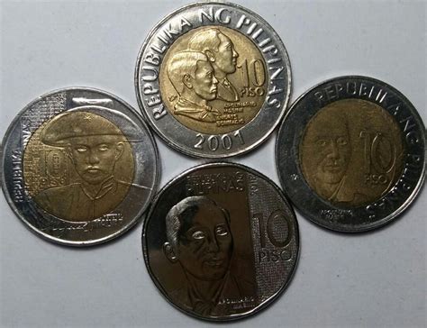 Different Ten Peso Coins, Hobbies & Toys, Memorabilia & Collectibles, Currency on Carousell