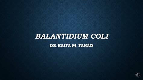 (PDF) BALANTIDIUM COLI