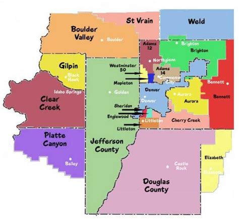 Map Of Colorado School Districts - Large World Map