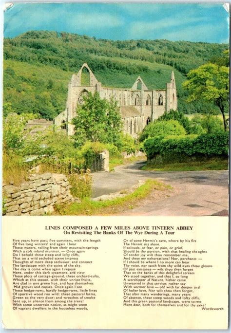 Postcard - Lines Composed A Few Miles Above Tintern Abbey - Tintern ...