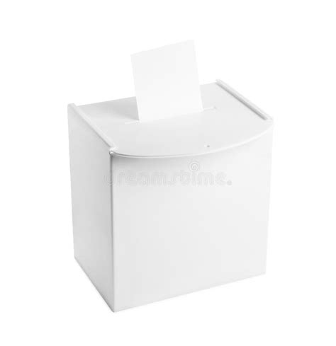 Ballot Box with Vote Isolated on White. Election Time Stock Image ...