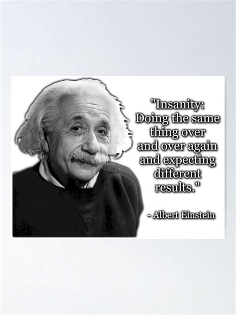 Albert Einstein Insanity Quote Poster : Amazon Com 20 X 30 Xxxl Poster ...