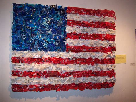 A flag made entirely from recyclable materials. | Arts and crafts, Creative, Photo galleries