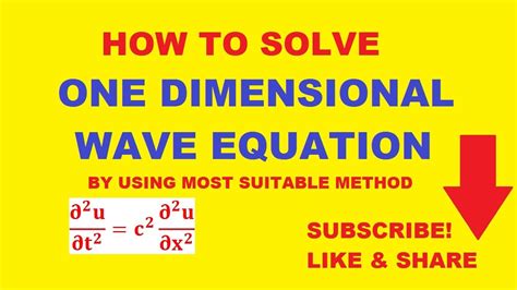 #08 One Dimensional Wave equation problem |Hard problem of one ...