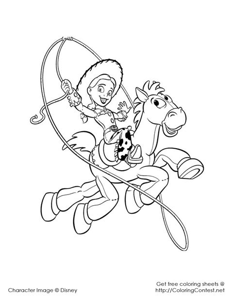 Jessy and Bullseye - Toy Story Kids Coloring Pages