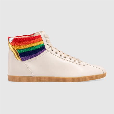 High-top sneaker with rainbow - Gucci Men's Sneakers 473375DOPO09080