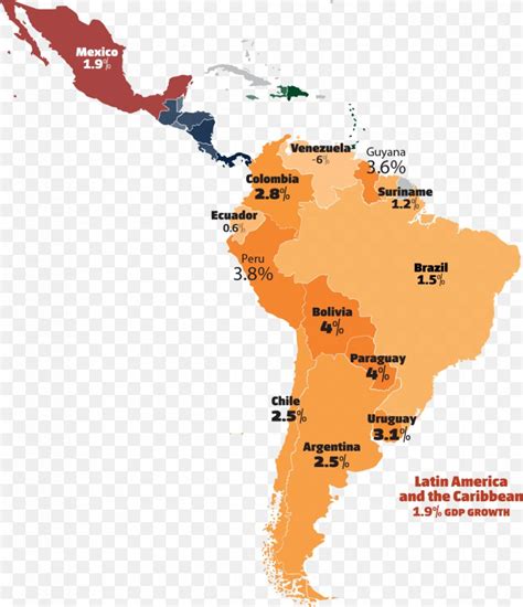 Latin America And Caribbean Map - Vector U S Map