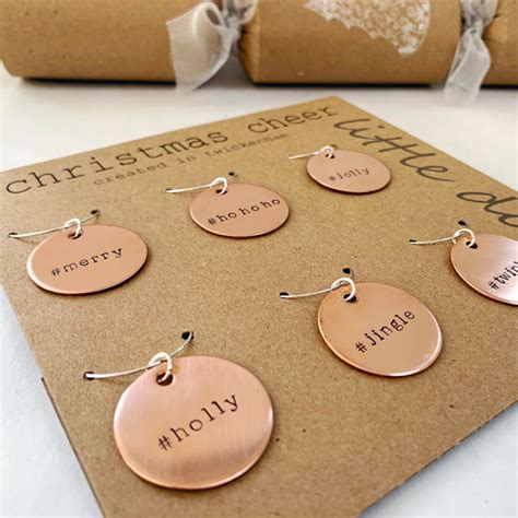 christmas wine glass charms – little doris