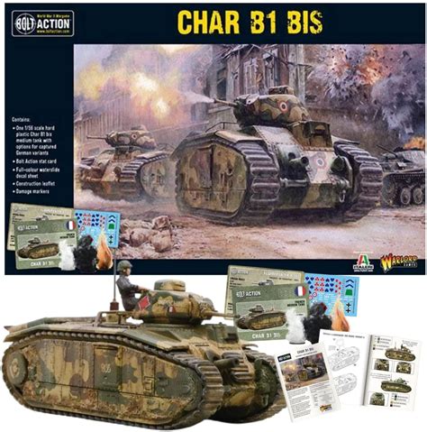 Wargames Delivered Bolt Action Miniatures - Warlord Games Char B1 Bis French Army Model Tank ...