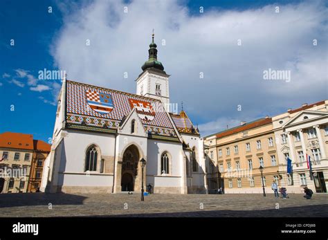 Crkva svetog Marka the St Mark's Church at Markov trg square Gradec the ...