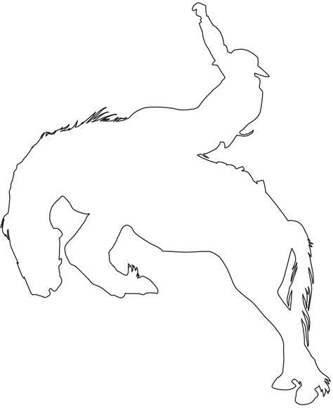 Bucking Bronco Silhouette | Free vector silhouettes