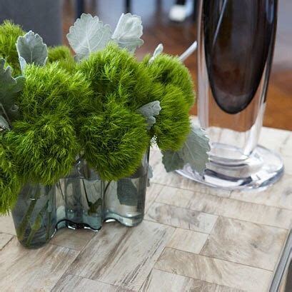 Use simple green foliage to fill your vases. It's striking, makes a ...