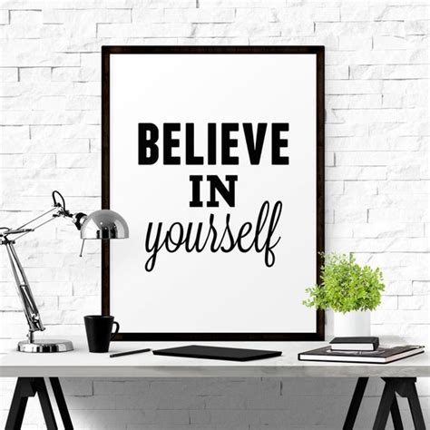 Motivational Poster Believe In Yourself by ILovePrintable on Etsy