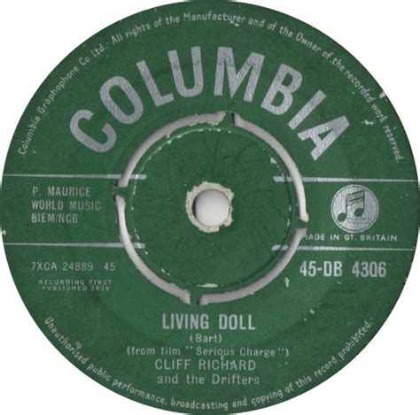 Cliff Richard & The Drifters (Shadows) - Living Doll (7"si UK 1959) - Het Plaathuis