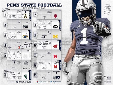 Penn State Sports Calendar - Printable Word Searches