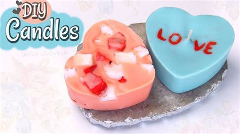 DIY HEART CANDLES for Valentine's Day | Candle DIYs! by SoCraftastic - YouTube