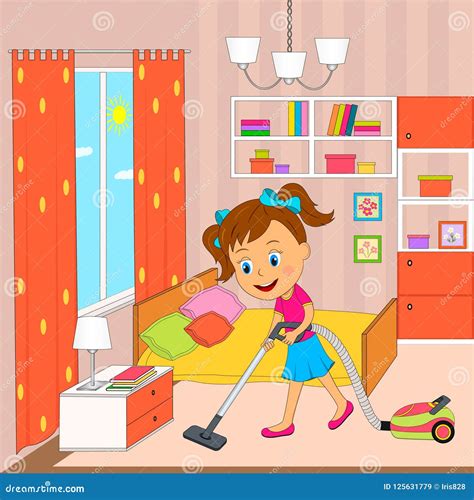 Cleaning Bedroom Stock Illustrations – 281 Cleaning Bedroom Stock ...