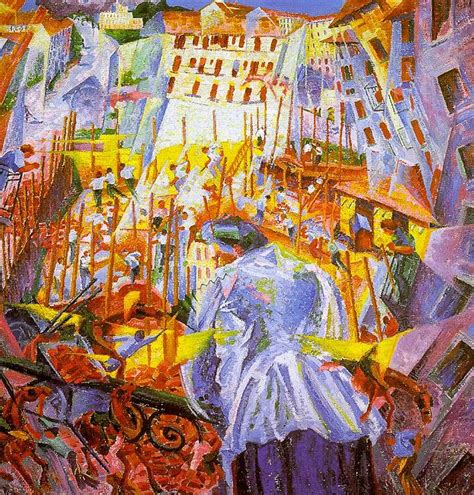 The Street Enters the House, 1911 - Umberto Boccioni - WikiArt.org