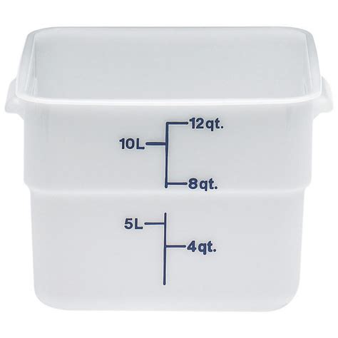 White, 12 Qt. Poly Food Storage Containers, 6/PK | 12SFSP-148 | Cambro