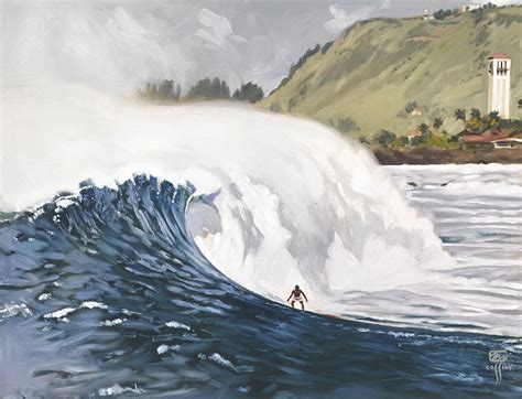 Eddie Aikau Waimea Bay 32 x 40 | Surf art, South pacific, Big wave surfing