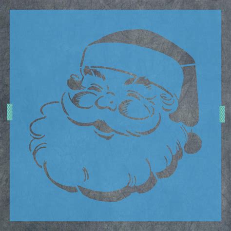 Christmas Stencil Santa Face Stencil Santa Claus Stencil - Etsy