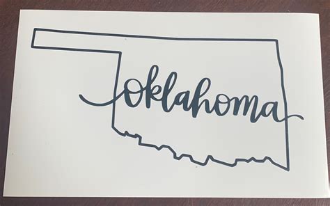 Oklahoma state decal | Etsy