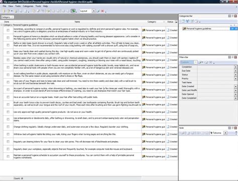 Personal hygiene checklist - To Do List, Organizer, Checklist, PIM ...