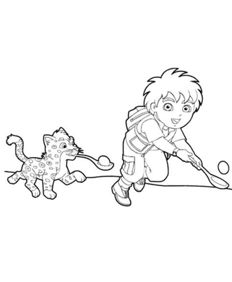 Diego Play with Baby Jaguar in Go Diego Go Coloring Page - NetArt Baby ...