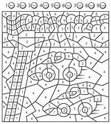 Easy Car Color By Number Coloring Page  Free Printable Pages sketch template
