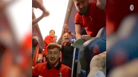 Watch: More incredible footage of Milan's post-match celebrations after ...