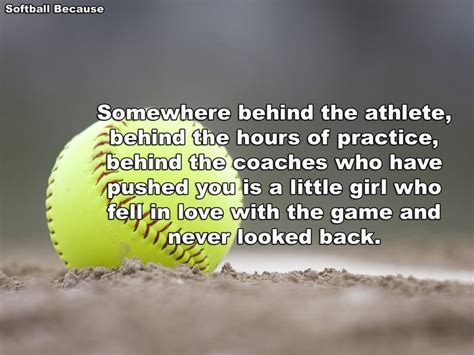 Softball Because - Inspirational Softball Quote