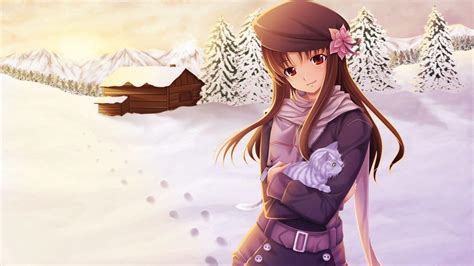 Winter Anime Girl Wallpapers - Top Free Winter Anime Girl Backgrounds - WallpaperAccess