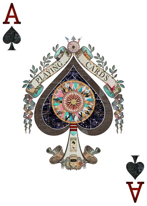 Ace Of Spades Playing Card Digital Decoupage Graphic 10879728 PNG