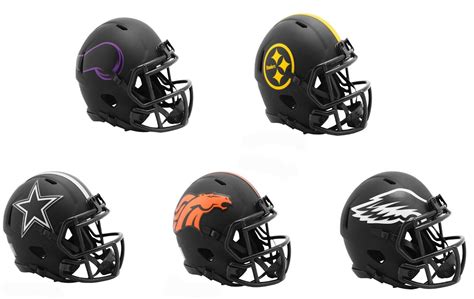 Black Eclipse Revolution Speed Mini Football Helmet – NFL * Pick Your ...