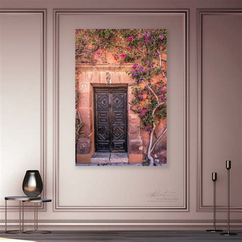 San Miguel De Allende/fine Art/colorful/wooden Door/flowers/colonial Architecture/street Scene ...