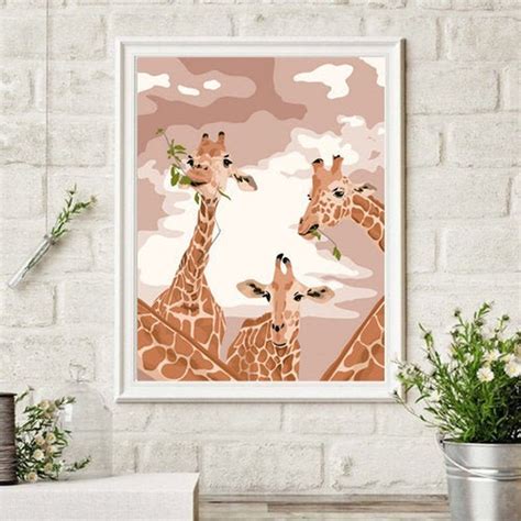 Pink Giraffe Digital Download Print Wall Art for Framing - Etsy