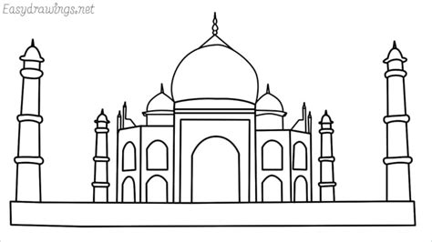 How To Draw A Taj Mahal Step by Step - [14 Easy Phase] & [Video]